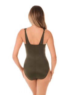 Maillot de bain gainant Azura Olive - Network - "M" - Miraclesuit swimwear