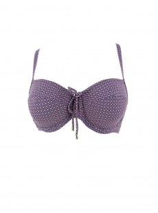Haut de maillot de bain balconnet imprimé géométrique violet - Pretty Paisley - Cyell