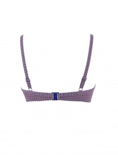 Haut de maillot de bain balconnet imprimé géométrique violet - Pretty Paisley - Cyell