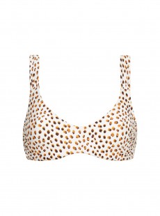 Haut de maillot de bain effet brassière imprimé à pois - Spot On - Cyell